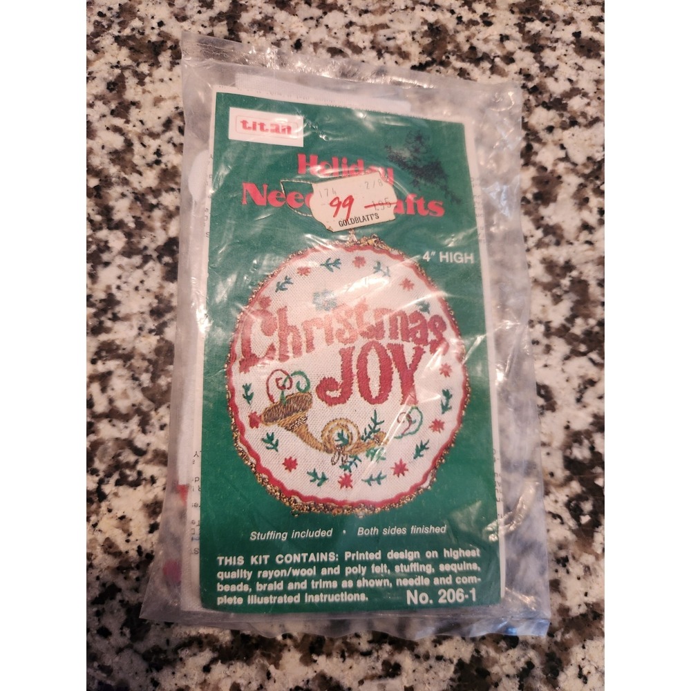 Vintage NOS Tian Holiday Needle Crafts Christmas Joy Kit 206-1